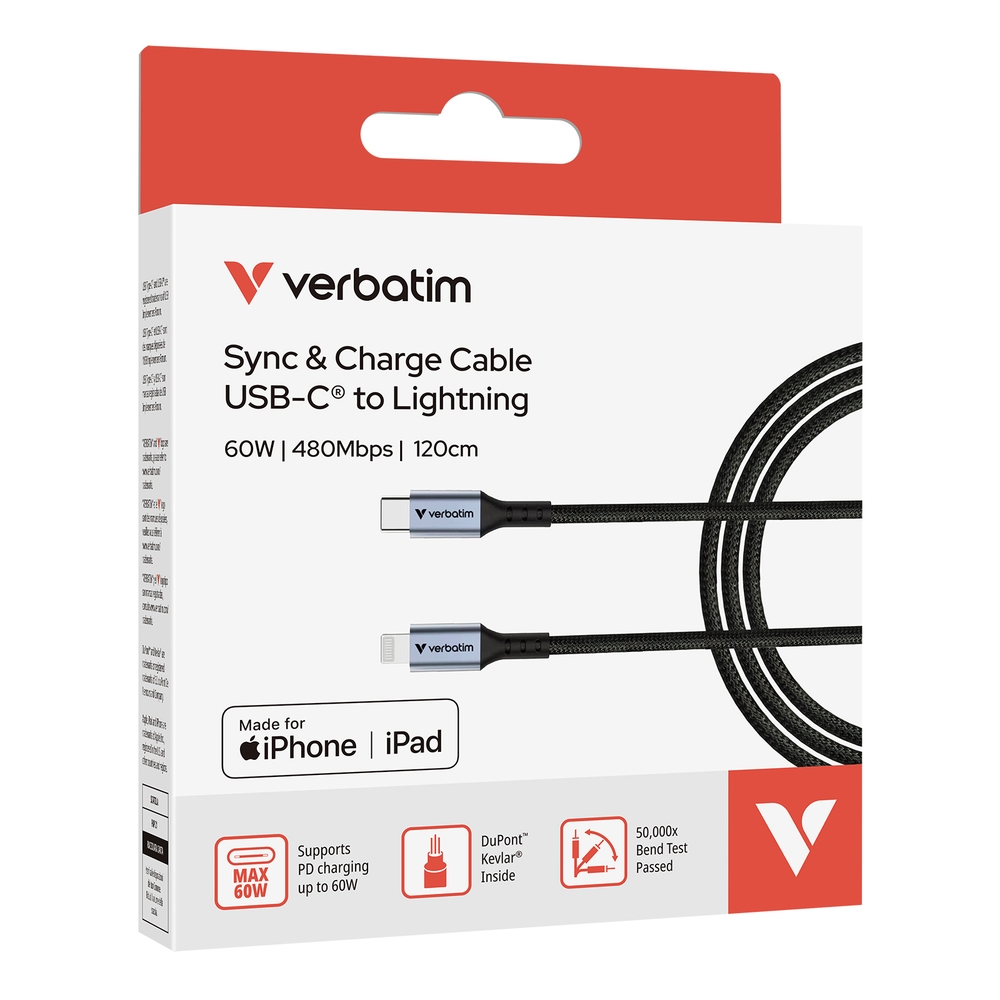 Verbatim Sync & Charge USB-C to Lightning 120 cm