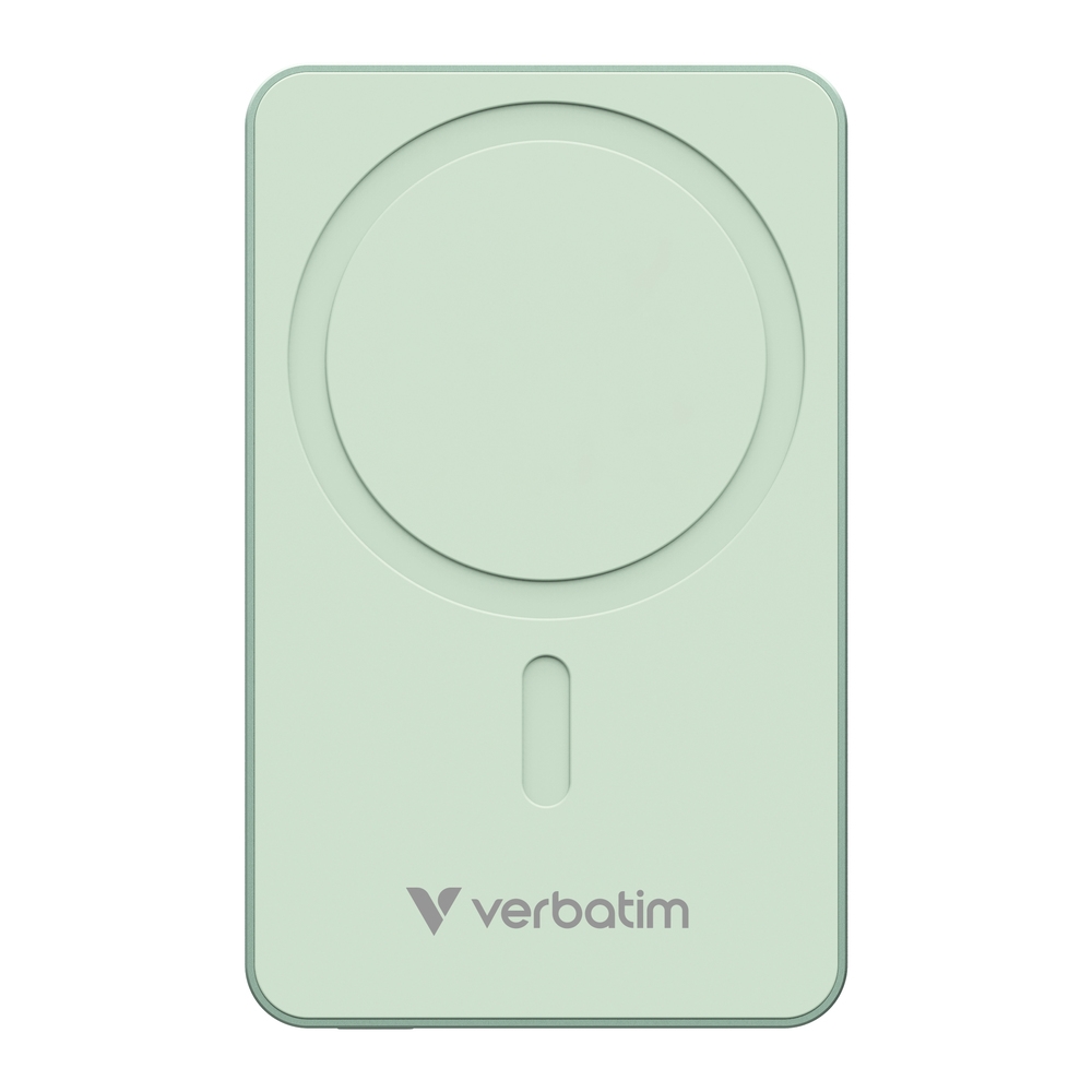Verbatim Charge 'n' Go Essentials Power Bank Magnetic Wireless 10000mAh Green