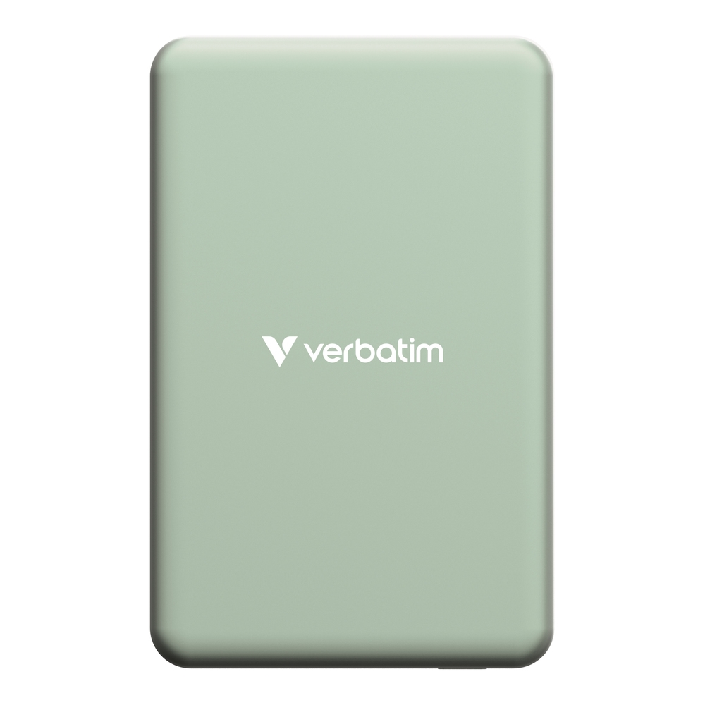 Verbatim Charge 'n' Go Essentials Power Bank Magnetic Wireless 10000mAh Green