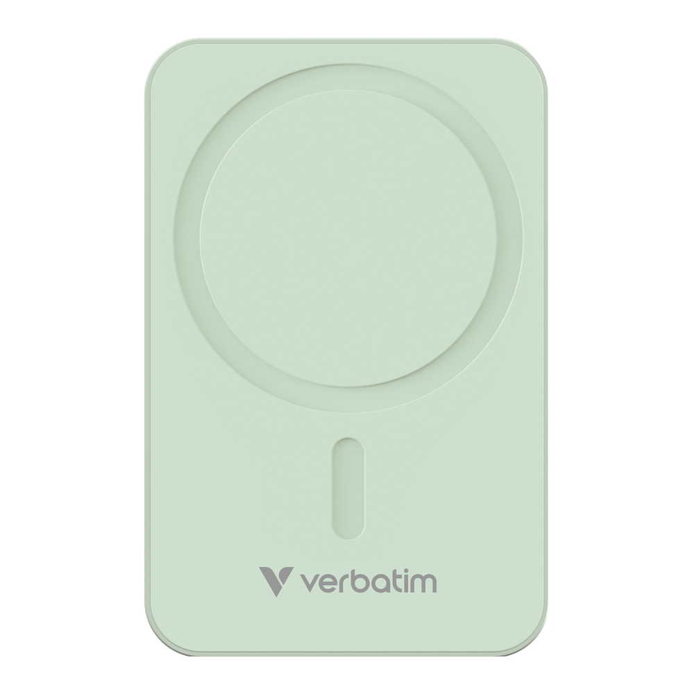 Verbatim Charge 'n' Go Essentials Power Bank Magnetic Wireless 20000mAh Green