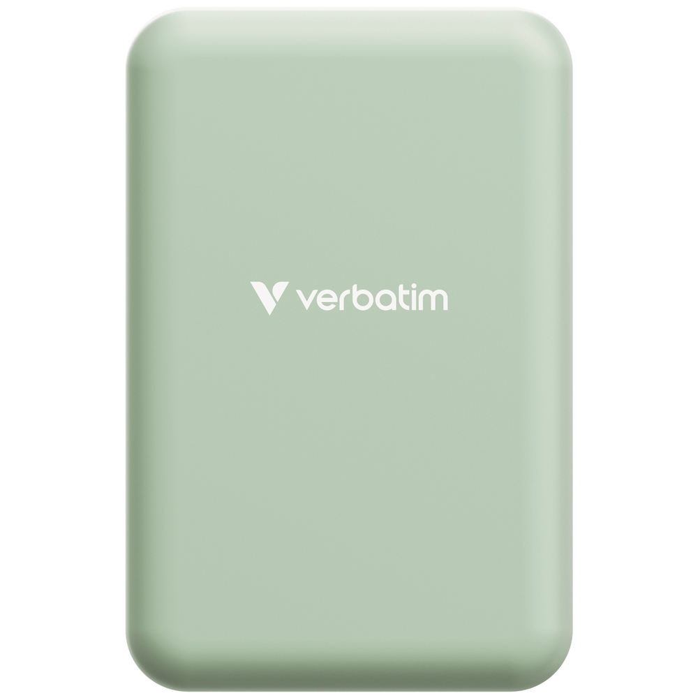 Verbatim Charge 'n' Go Essentials Power Bank Magnetic Wireless 20000mAh Green