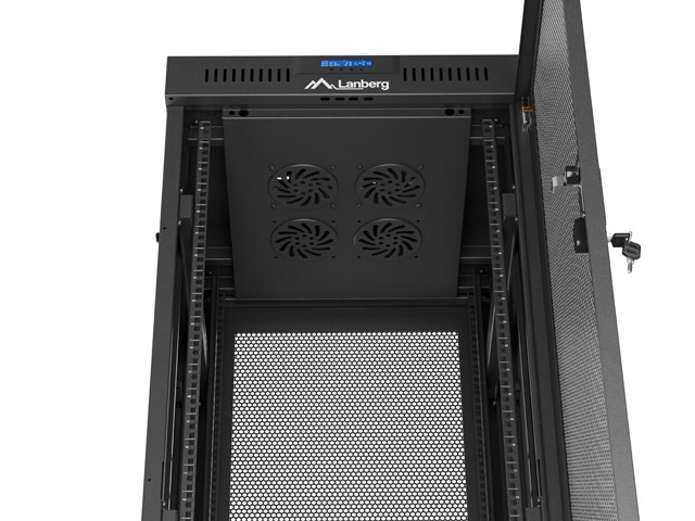 Lanberg rack cabinet 19" free-standing 32U/600X600 (FLAT PACK) with mesh door LCD black