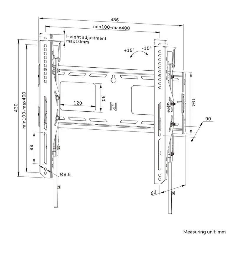Neomounts Level-750 Heavy duty wall mount 42-75"