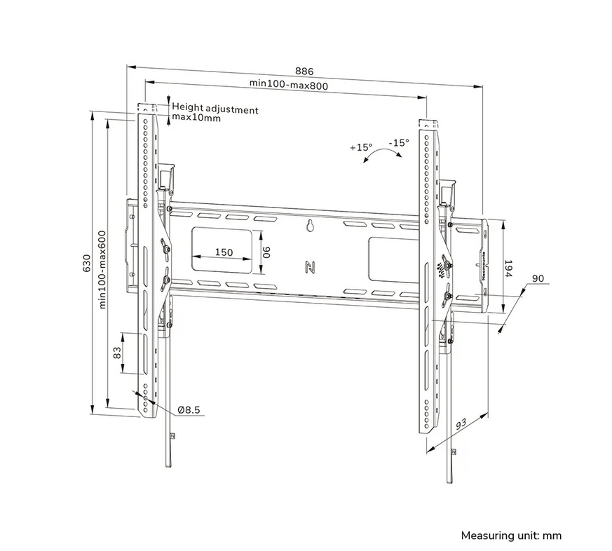 Neomounts Level-750 Heavy duty wall mount 43-98"