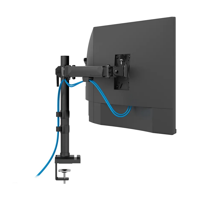 Neomounts Nero Triple Flat Screen Desk Mount (phone holder+Quick-fix clamp/grommet)