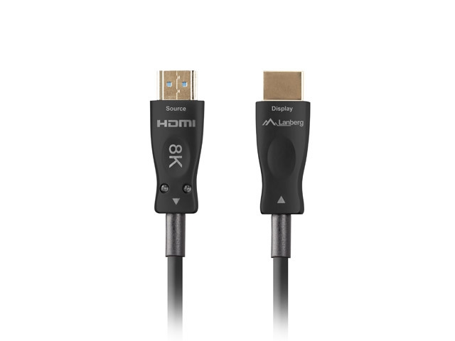 Lanberg HDMI M/M v2.1 cable 50m optical black aoc