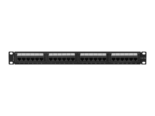 Lanberg patch panel 24 port 1U 19" CAT.6a utp black