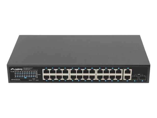 Lanberg switch 24x 1GB poe+/2x GB 2x sfp rack 19" gigabit ethernet 360w