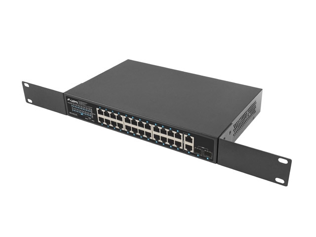 Lanberg switch 24x 1GB poe+/2x GB 2x sfp rack 19" gigabit ethernet 360w