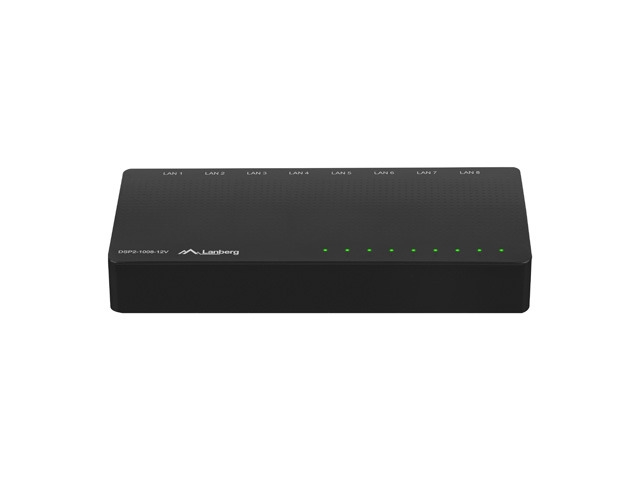 Lanberg switch dsp2-1008-12v 8x 1GB/s unmanaged gigabit ethernet desktop 12v