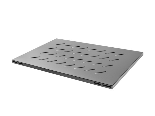 Lanberg 19" fixed shelf for open rack 800mm 1U/480.5x580mm max load capacity up to 120kg black