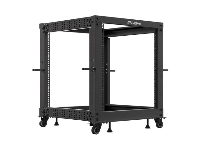 Lanberg open rack 19" 12U 600x600-1100 adjustable
