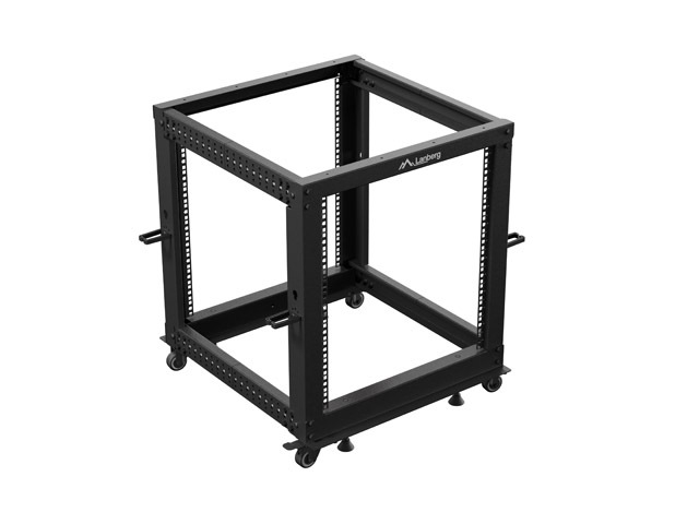 Lanberg open rack 19" 12U 600x600-1100 adjustable