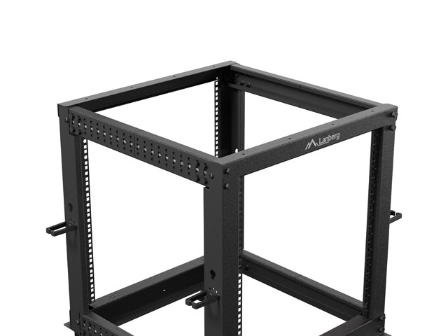 Lanberg open rack 19" 12U 600x600-1100 adjustable