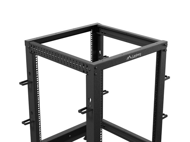 Lanberg open rack 19" 15U 600x600-1100 adjustable