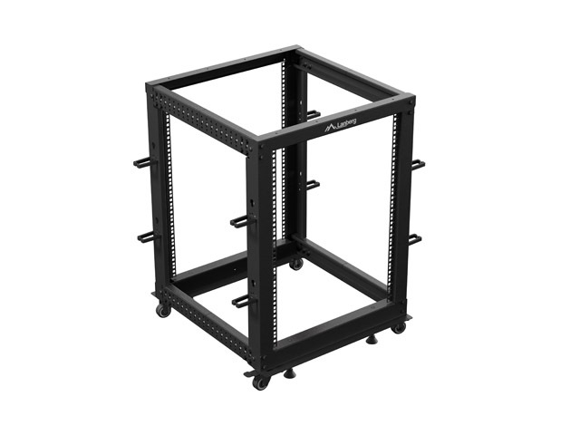 Lanberg open rack 19" 15U 600x600-1100 adjustable