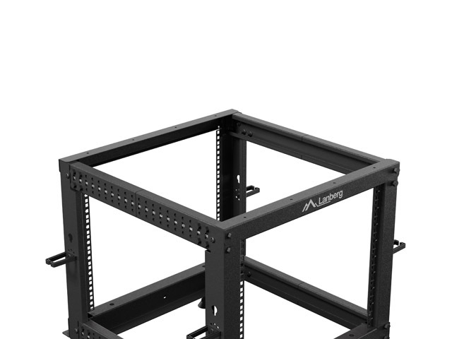 Lanberg open rack 19" 9U 600x600-1100 adjustable