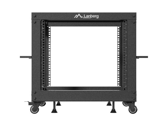Lanberg open rack 19" 9U 600x600-1100 adjustable
