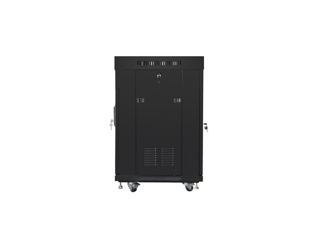 Lanberg rack cabinet 19" free-standing 15U/600x600 (flat pack) with glass door lcd black v2