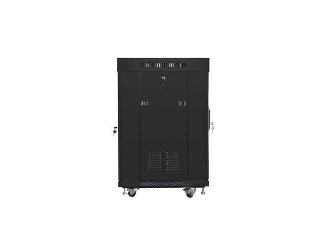 Lanberg rack cabinet 19" free-standing 15U/600x600 (flat pack) with glass door lcd black v2
