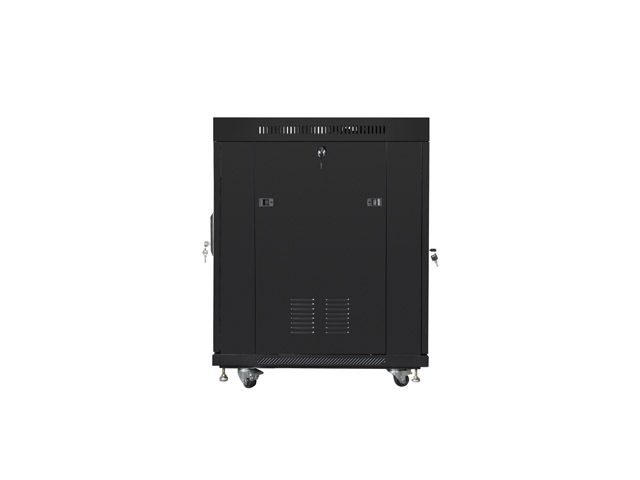 Lanberg rack cabinet 19" free-standing 15U/800x1000 (flat pack) with glass door lcd black v2