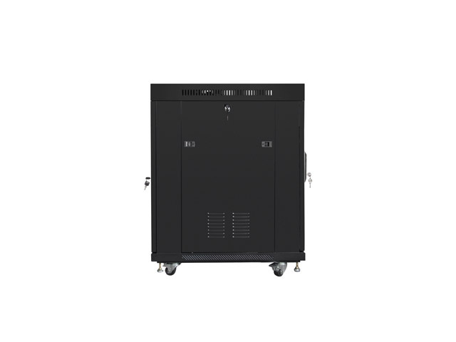 Lanberg rack cabinet 19" free-standing 15U/800x1000 (flat pack) with glass door lcd black v2