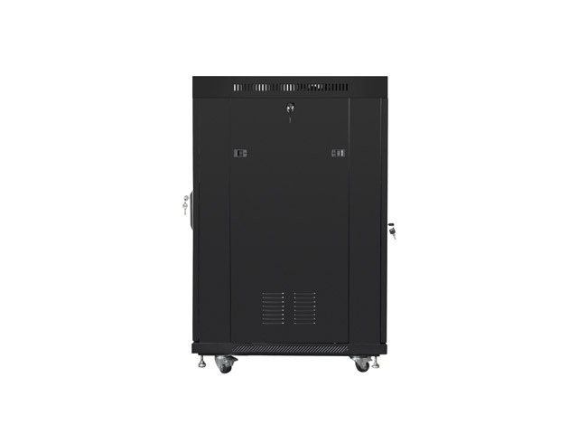 Lanberg rack cabinet 19" free-standing 22U/600x800 (flat pack) with glass door lcd black v2