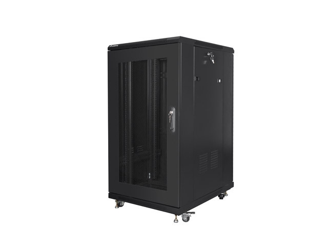 Lanberg rack cabinet 19" free-standing 22U/600x800 (flat pack) with mesh door black