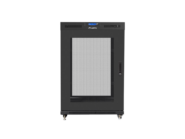Lanberg rack cabinet 19" free-standing 22U/800x1000 (flat pack) with mesh door lcd black v2