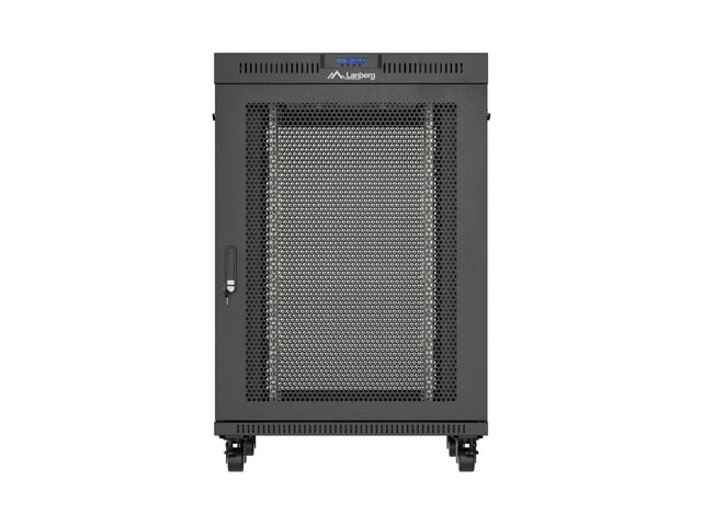 Lanberg rack cabinet 19" free-standing 22U/800x800 (flat pack) with mesh door lcd black v2