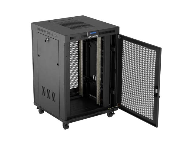 Lanberg rack cabinet 19" free-standing 22U/800x800 (flat pack) with mesh door lcd black v2