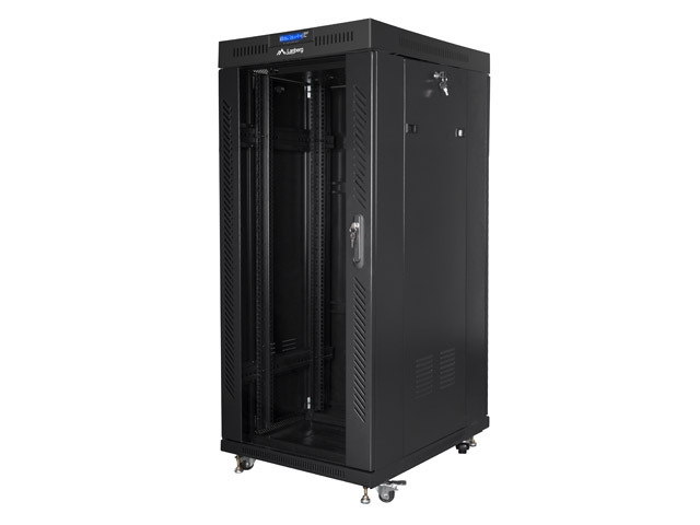 Lanberg rack cabinet 19" free-standing 27U/800x1200 (flat pack) with glass door lcd