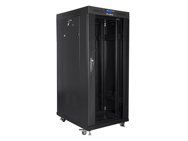 Lanberg rack cabinet 19" free-standing 27U/800x1200 (flat pack) with glass door lcd