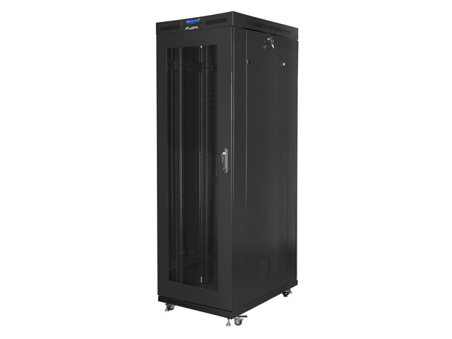 Lanberg rack cabinet 19" free-standing 27U/800x1200 (flat pack) with mesh door lcd black