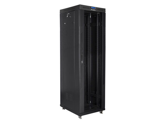 Lanberg rack cabinet 19" free-standing 42U/600x800 (flat pack) with glass door lcd black v2