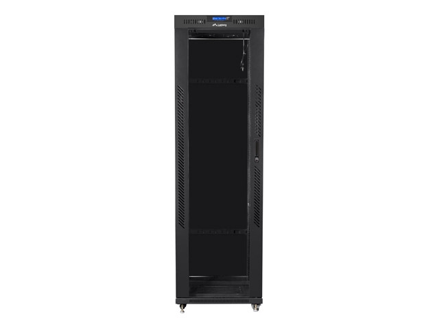 Lanberg rack cabinet 19" free-standing 42U/600x800 (flat pack) with glass door lcd black v2