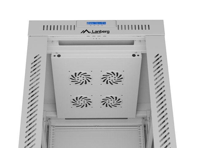 Lanberg rack cabinet 19" free-standing 42U/600x800 (flat pack) with glass door lcd grey v2