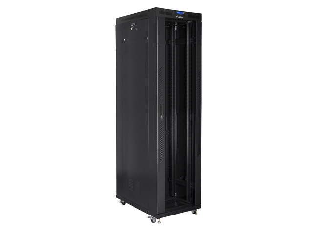 Lanberg rack cabinet 19" free-standing 47U/800x1000 (flat pack) with glass door lcd black v2