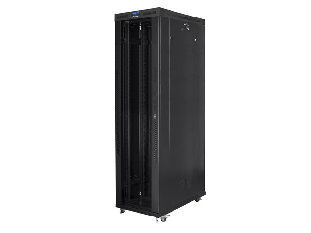 Lanberg rack cabinet 19" free-standing 47U/800x1200 (flat pack) with glass door lcd black v2