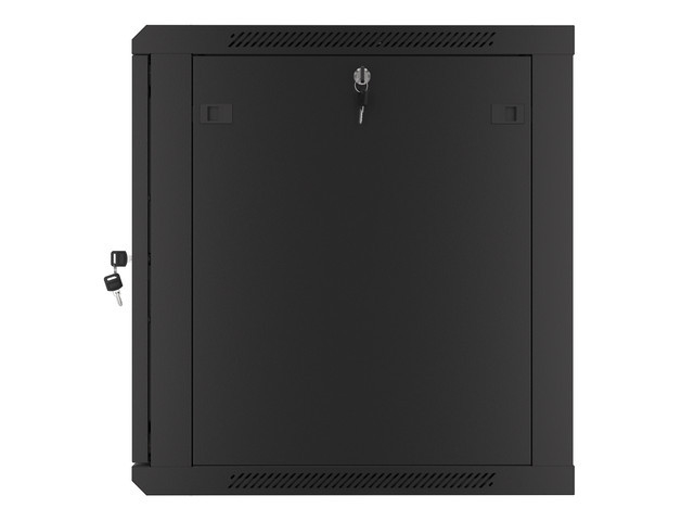 Lanberg rack cabinet 19" wall-mount 12U/600x600 for self-assembly with metal door black (flat pack)