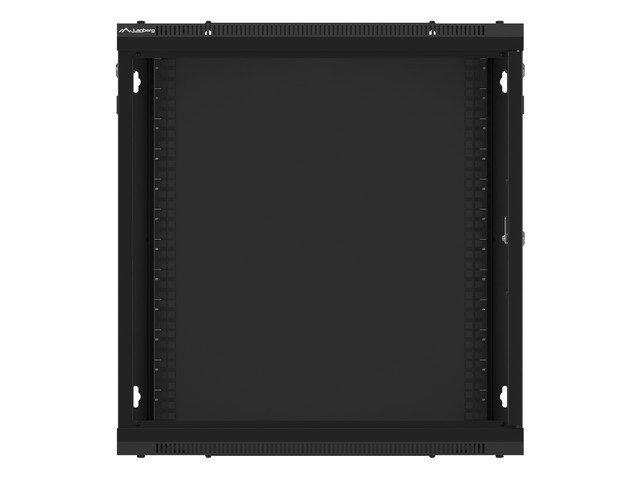 Lanberg rack cabinet 19" wall-mount 12U/600x600 for self-assembly with metal door black (flat pack)