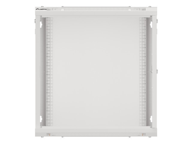 Lanberg rack cabinet 19" wall-mount 12U/600x600 for self-assembly with metal door grey (flat pack)