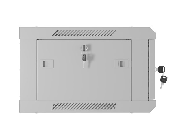 Lanberg rack cabinet 19" wall-mount 4U/600x450 with perforated door grey (flat pack)