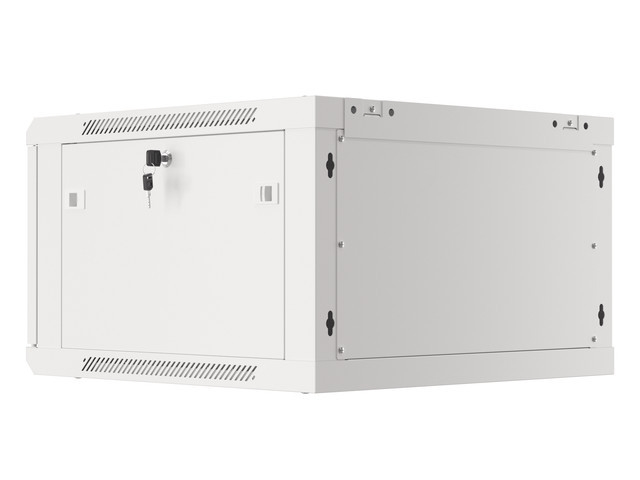 Lanberg rack cabinet 19" wall-mount 6U/600x600 for self-assembly with metal door grey (flat pack)