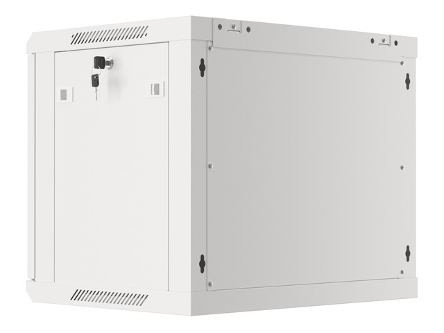Lanberg rack cabinet 19" wall-mount 9U/600x450 for self-assembly with metal door grey (flat pack)
