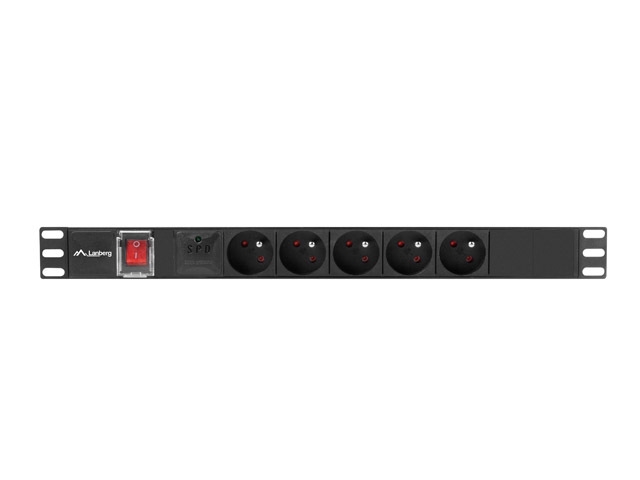 Lanberg power distribution unit (pdu) 19" 1U 16a 2m 5x french outlets black
