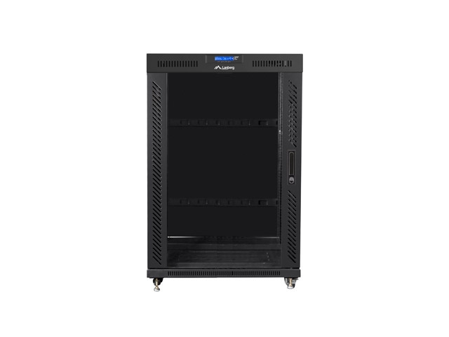 Lanberg rack cabinet 19" free-standing 22U/800x1000 (flat pack) with mesh door lcd black v2