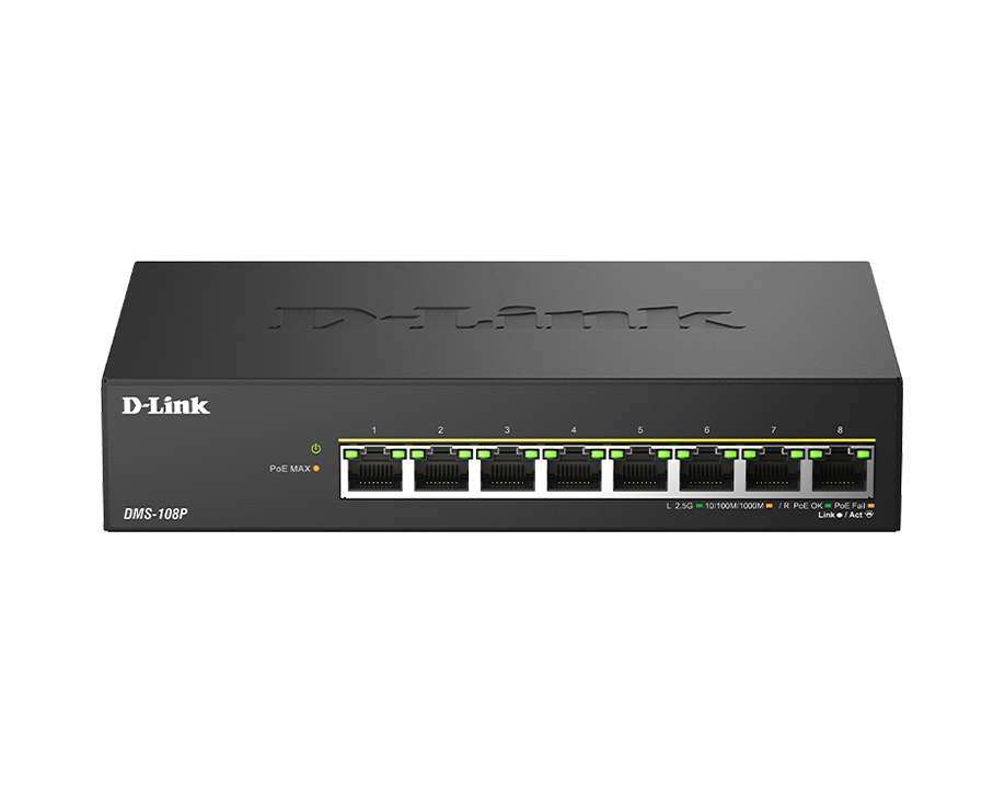 D-Link 8 ports 2.5G/MultiGig PoE Unmanaged Switch