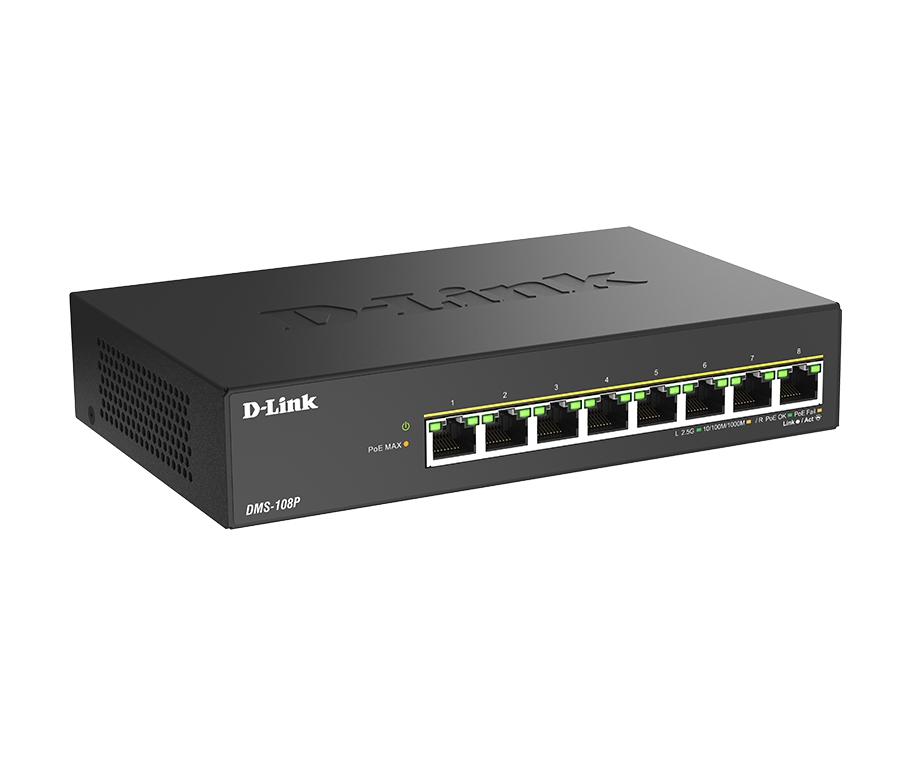 D-Link 8 ports 2.5G/MultiGig PoE Unmanaged Switch