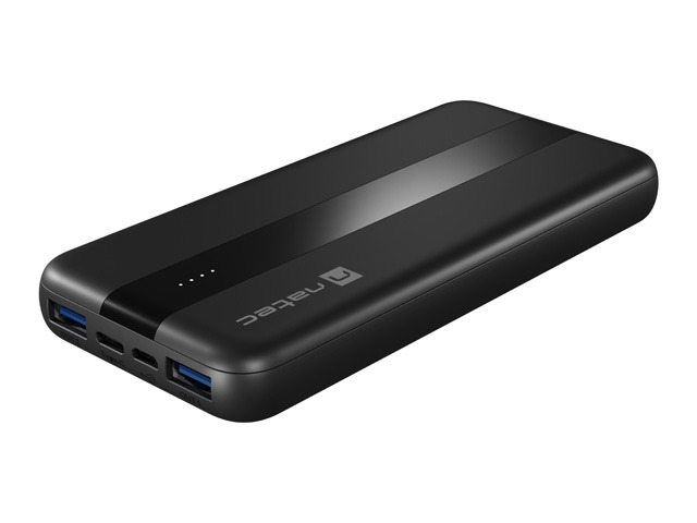 Natec Powerbank Trevi Slim Q V2 10000MAh 2X USB-A 18W + 1X USB-C 20W + USB-C - USB0-C CABLE